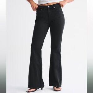 Abercrombie & Fitch Curve Love Black Flare Jeans